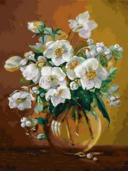 Набор для творчества Белоснежка Картина по номерам на холсте Букетик в подарок 30*40 см