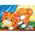 Набор для творчества Рыжий кот Алмазная мозаика ИГРИВЫЙ КОТЕНОК, с подрамником с полным заполнением 10*15см