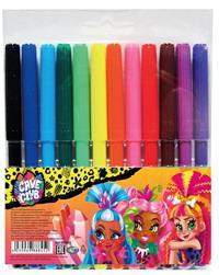 Фломастеры CENTRUM Cave Club 12 цветов, на водной основе