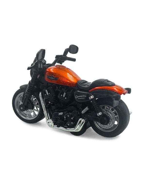Металлический мотоцикл Ming Ying 66 1:14 «Harley-Davidson Iron 883» MY66-M1115, 16 см. инерционная, свет, звук в коробке