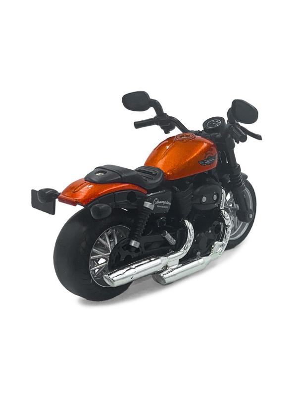 Металлический мотоцикл Ming Ying 66 1:14 «Harley-Davidson Iron 883» MY66-M1115, 16 см. инерционная, свет, звук в коробке