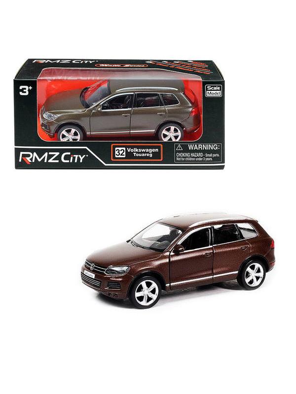 Машинка металлическая Uni-Fortune RMZ City 1:32 Volkswagen Touareg, инерционная, коричневый матовый цвет, 16.5 x 7.5 x 7 см