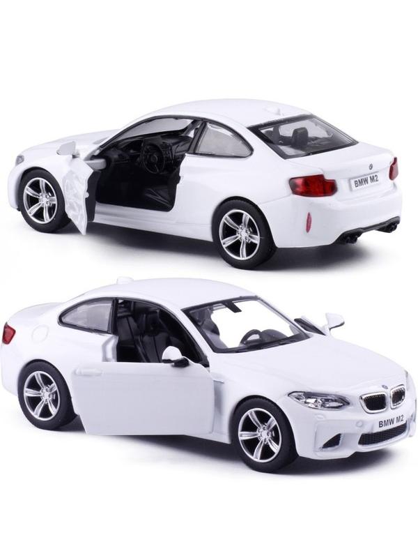 Машинка металлическая Uni-Fortune RMZ City 1:36 BMW M2 COUPE with Strip инерционная, 2 цвета (белый), 11,80х4,90х3,73 см