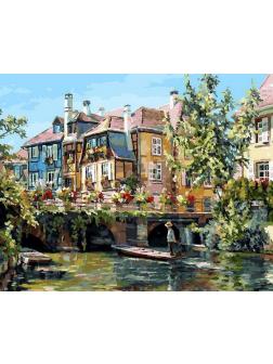 Набор для творчества Белоснежка картина по номерам на холсте Франция. Кольмар 40 на 50 см