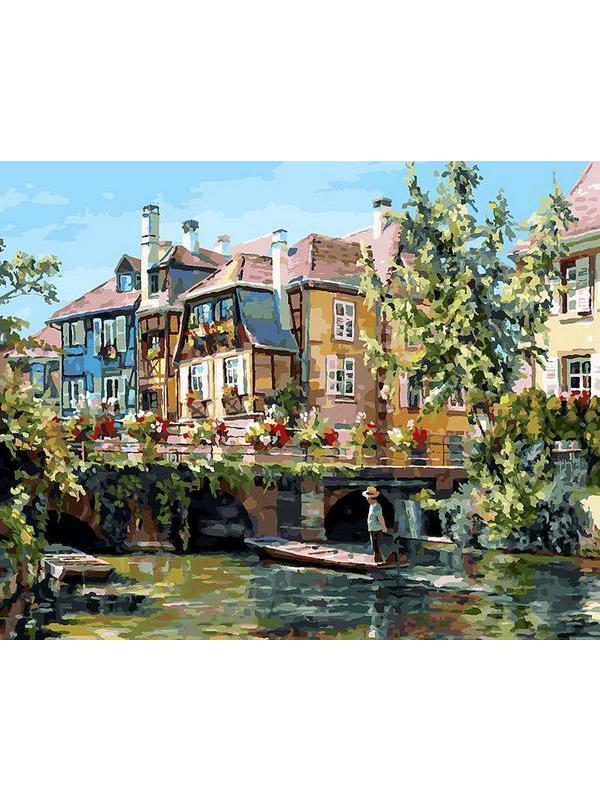 Набор для творчества Белоснежка картина по номерам на холсте Франция. Кольмар 40 на 50 см