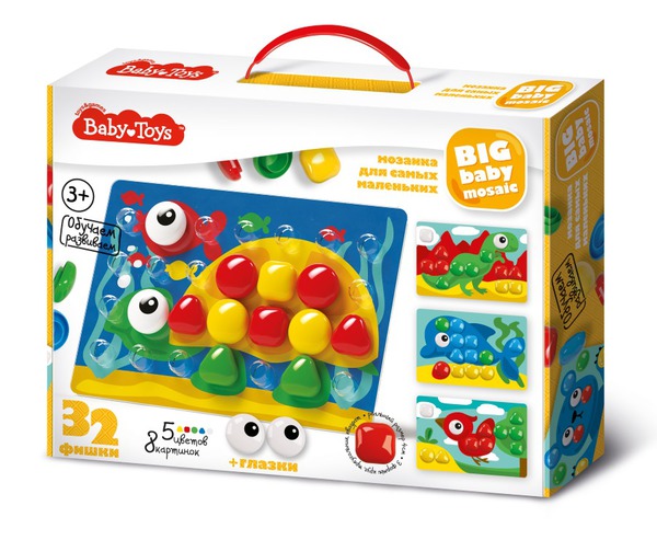 Мозаика для самых маленьких BABY TOYS d40/5 цв/32 эл