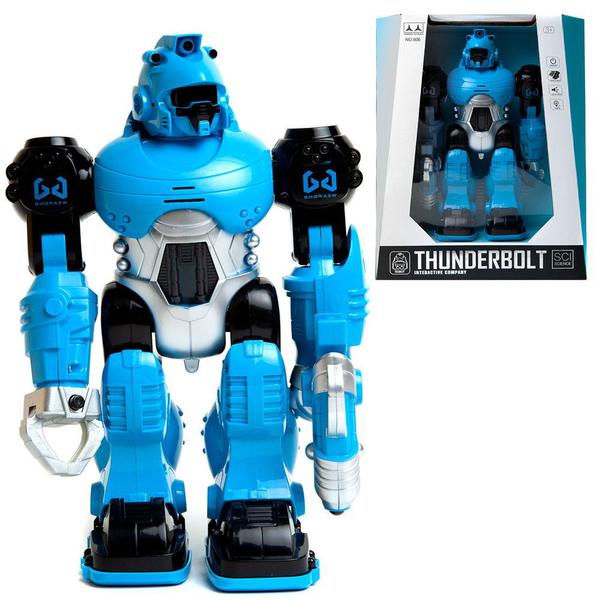 Робот Junfa THUNDERBOLT (цвет синий), со световыми и звуковыми эффектами , 24х12х30 см