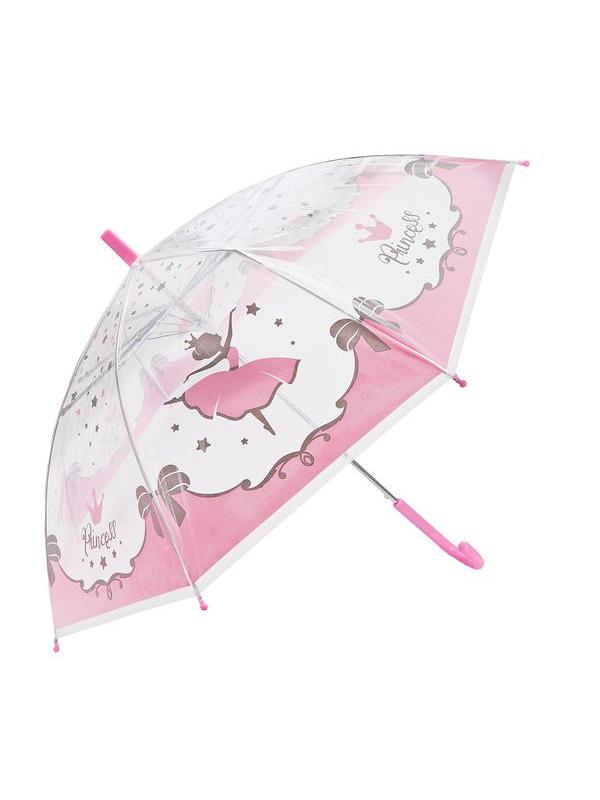 Зонт детский Mary Poppins Принцесса прозрачный, полуавтомат 48см