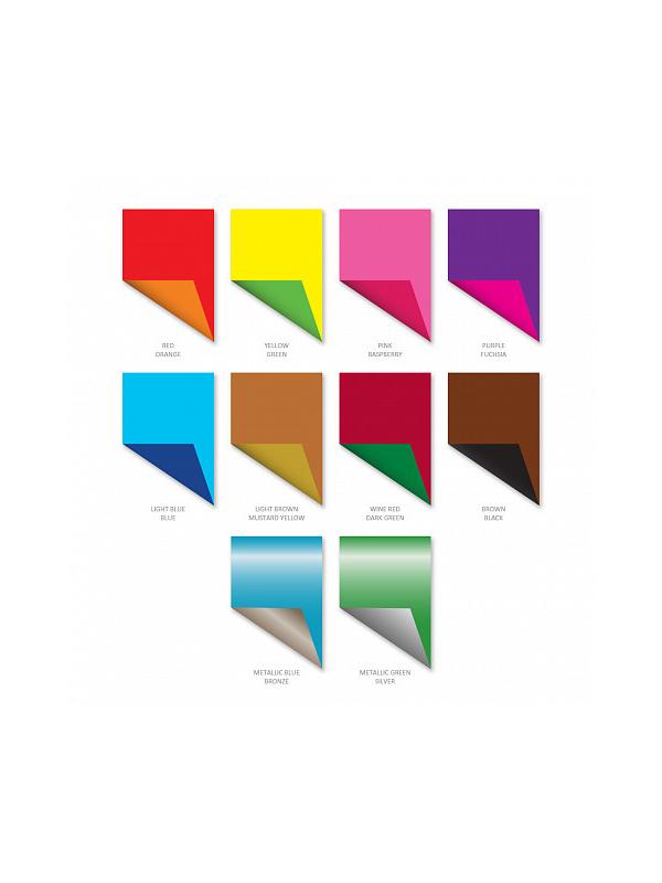 Бумага цветная Artberry двусторонняя мелованная В5 10 листов/20 цветов