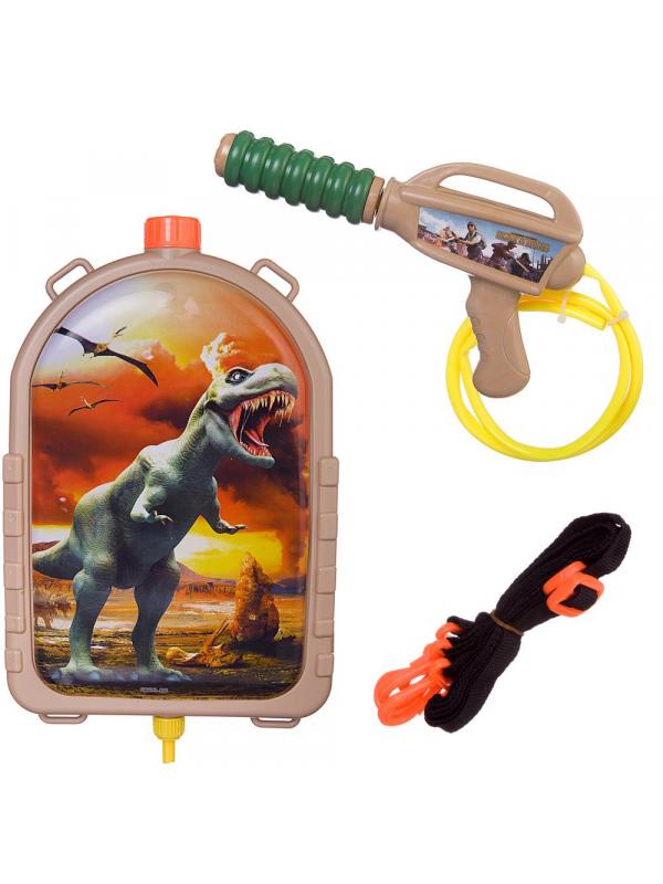 Водный бластер с рюкзачком-резервуаром Динозавр, объем 2000 мл 8233-28 / Junfa