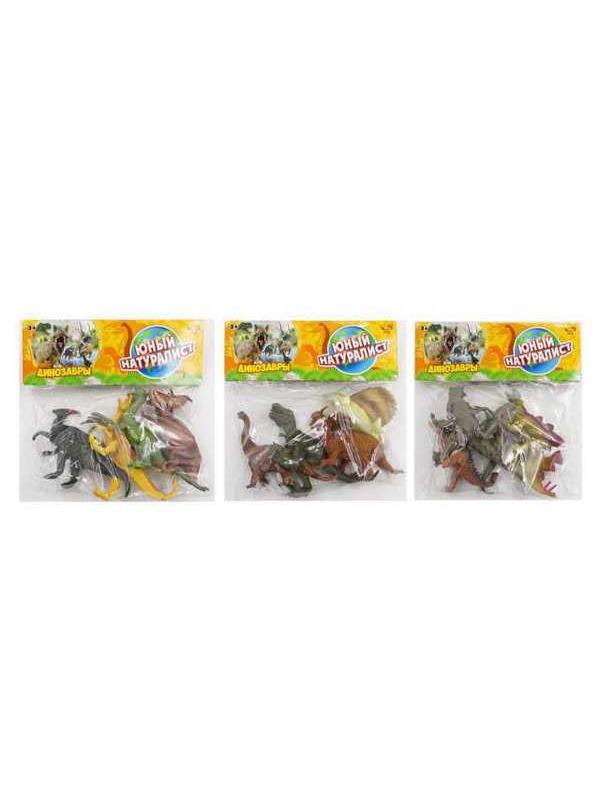 Игровой набор ABtoys Юный натуралист Фигурки динозавров , 4 штуки, в ассортименте 3 вида