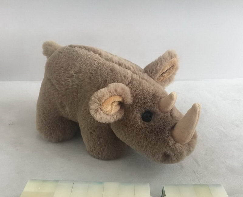 Мягкая игрушка ABtoys В дикой природе Носорог коричневый, 18 см. игрушка мягкая