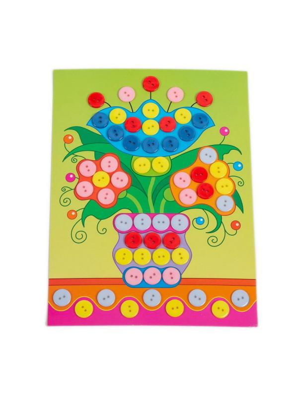 Набор для творчества Дрофа-Медиа Картинка из пуговиц Цветы