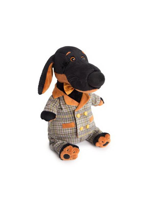 Мягкая игрушка BUDI BASA Собака Ваксон с сером костюме в клетку (В1) 25 см