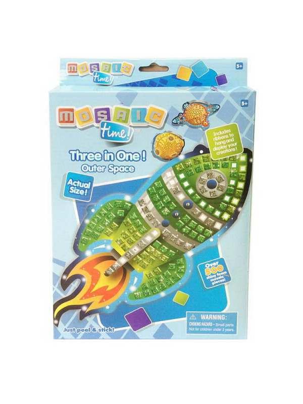 Мозаика Космос 3в1, в наборе: 4 ленточки, более 500 деталей мозаики, 18х27х3см