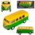 Машинка металлическая Uni-Fortune RMZ City 1:32 Автобус инерционный Volkswagen Type 2 (T1) Transporter, цвет желтыйй с зеленым, 16,5*7,5*7 см