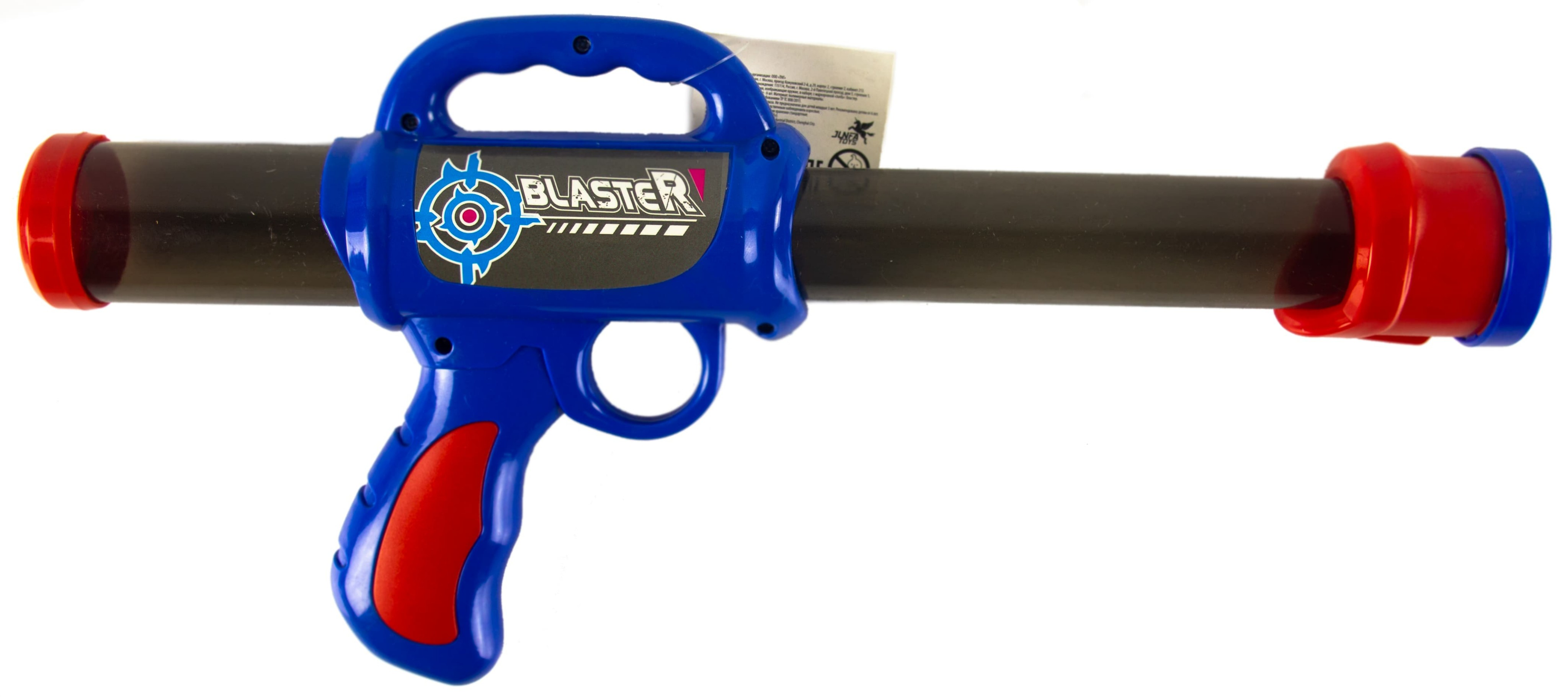 Игрушечный помповый бластер Junfa «Warrior» с мягкими шариками 6 шт., WA-16649-1 / сине-красный