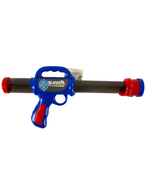 Игрушечный помповый бластер Junfa «Warrior» с мягкими шариками 6 шт., WA-16649-1 / сине-красный