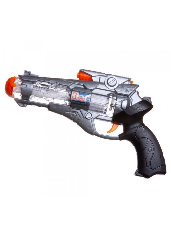 Бластер космический серебристый, со световыми и звуковыми эффектами 999S-12A / Junfa