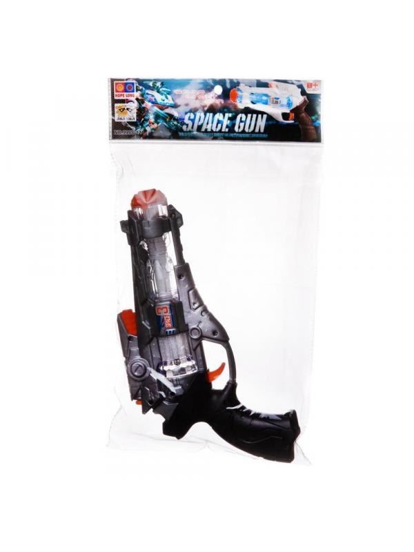 Бластер космический серебристый, со световыми и звуковыми эффектами 999S-12A / Junfa