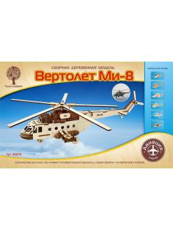 Сборная деревянная модель Чудо-Дерево Авиация Вертолет Ми-8