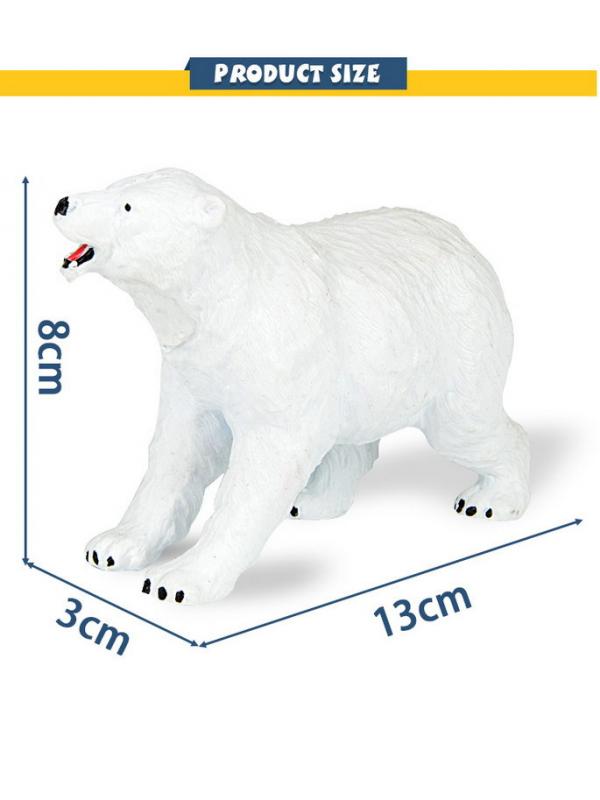 Фигурка ABtoys Юный натуралист Медведь полярный, термопластичная резина