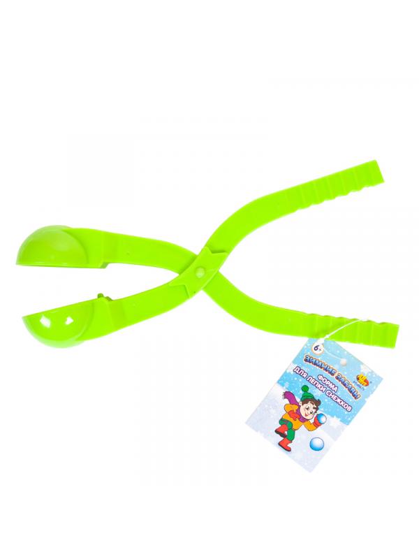 Игрушка для лепки снежков ABtoys Зимние забавы, диаметр 5 см цвета: зеленый, желтый