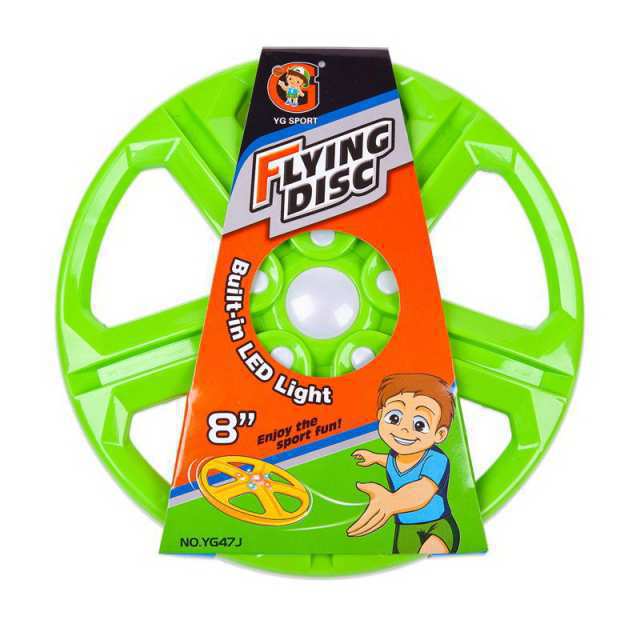 Летающая тарелка YG Sport с LED-подсветкой d20,32см