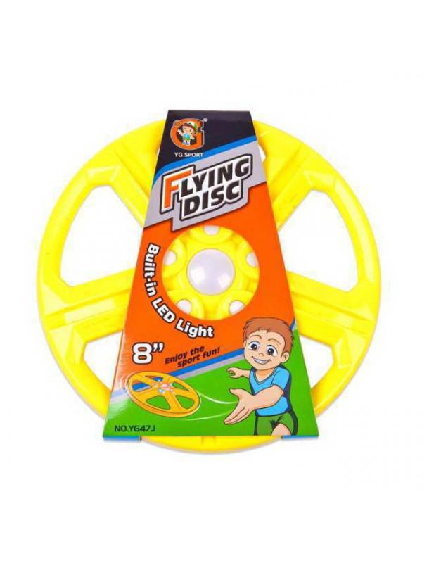 Летающая тарелка YG Sport с LED-подсветкой d20,32см