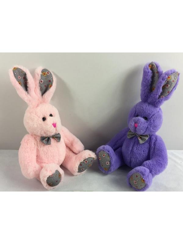 Кролик, 18см, 2 цвета(розовый, фиолетовый)