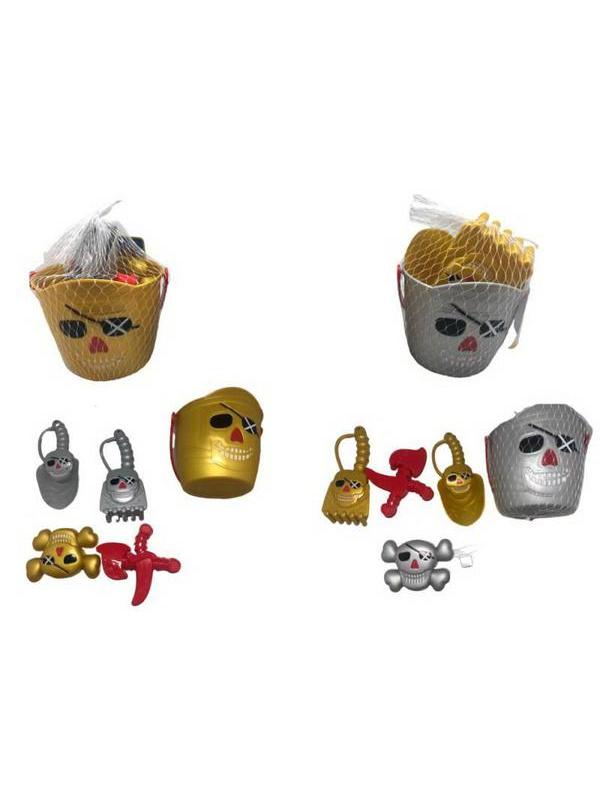 Набор игрушек для песочницы ABtoys Пираты в сетке, 2 цвета в ассортименте