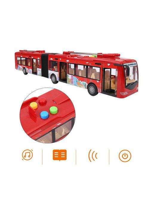 Троллейбус Junfa фрикционный, размер коробки 47х7,5х13