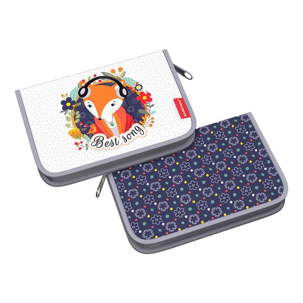 Пенал-книжка ErichKrause 135x205x30мм Music Fox без наполнения