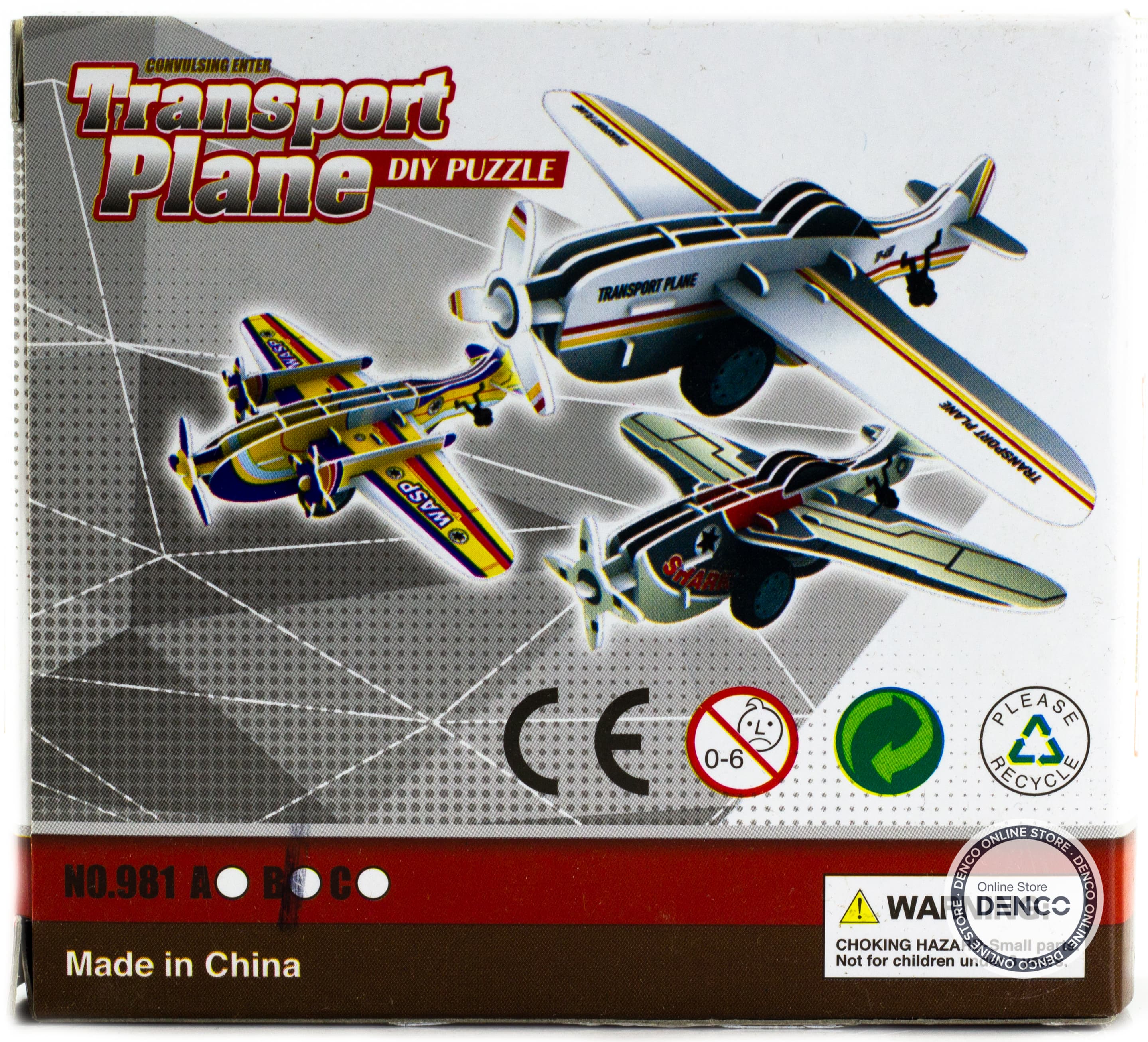 3D-Пазл Самолёт  Junfa Toys «Transport plane» 981