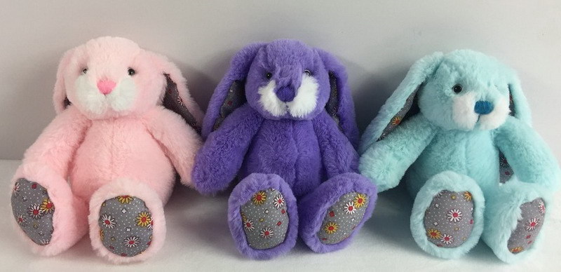 Кролик, 15см, 3 цвета (розовый, фиолетовый, бирюзовый)