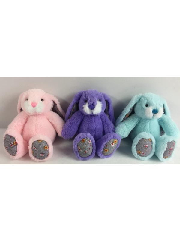 Кролик, 15см, 3 цвета (розовый, фиолетовый, бирюзовый)