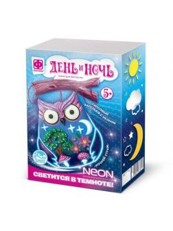 Набор для творчества Фантазер День и Ночь Гипсовый барельеф с неоном Сова