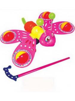 Игрушка для малышей. Каталка Бабочка 13,5х22х13,5 см