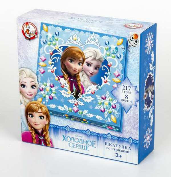 Шкатулка со стразами Холодное сердце 217 страз (150х150) Дисней