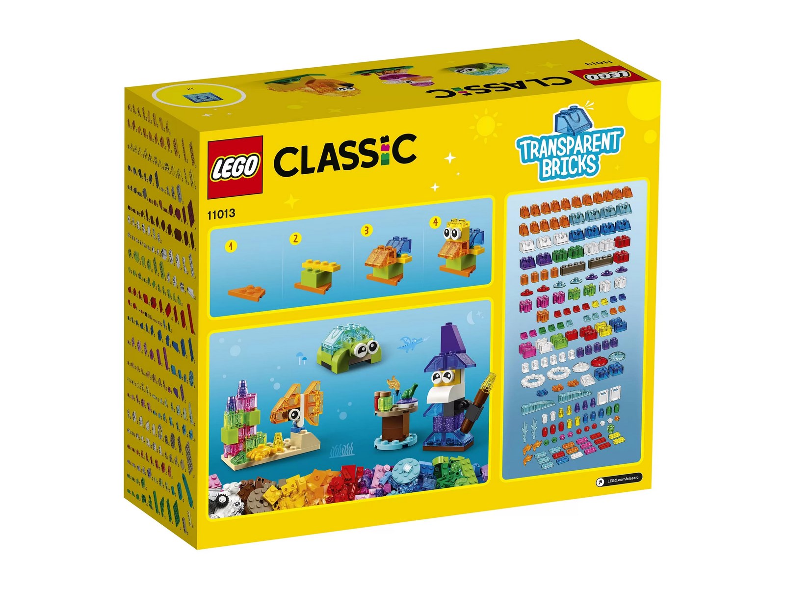 Конструктор LEGO Classic «Прозрачные кубики» 11013 / 500 деталей