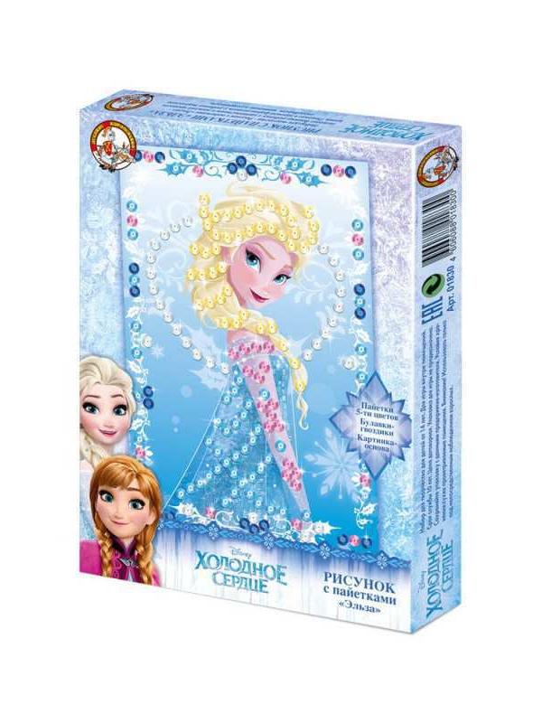 Набор для творчества. Рисунок с пайетками Холодное сердце. Эльза Дисней