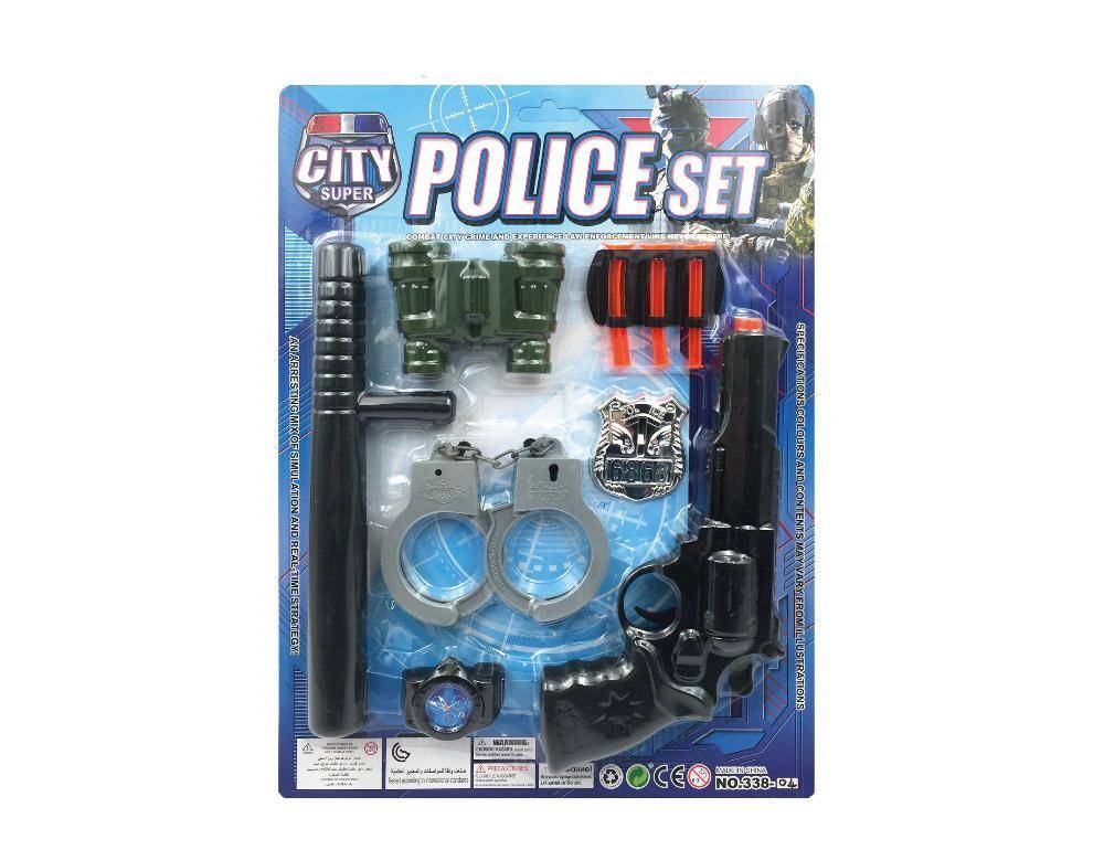 Набор игровой Полиция 10 предметов, на блистере 338-04 / Junfa