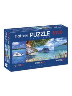 Пазл Hatber Premium Яхты набор 260+500+260 элементов А2ф TRIPTYCH 3 картинки в 1 коробке