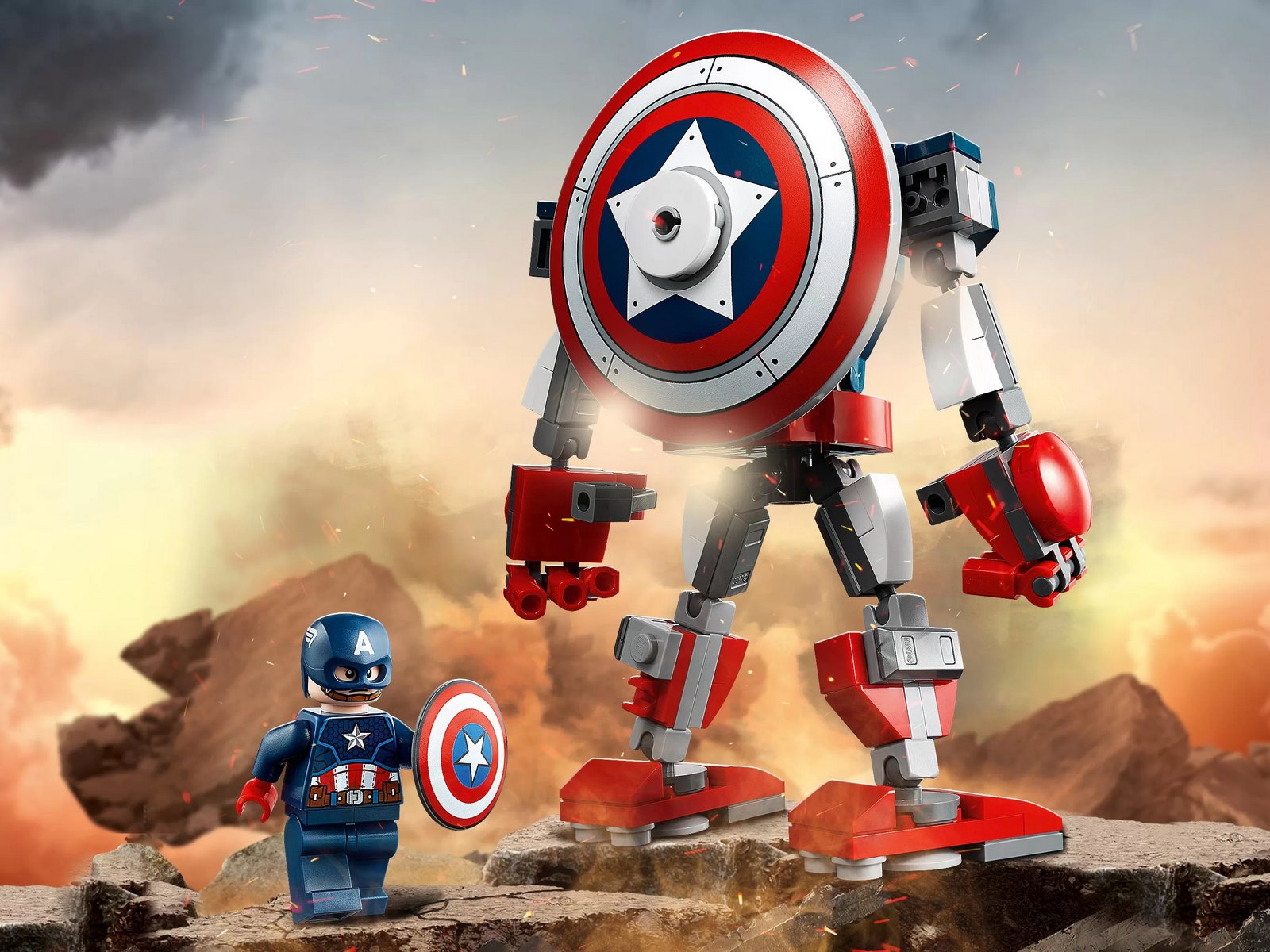 Конструктор LEGO Super Heroes «Капитан Америка: Робот» 76168 / 121 деталь