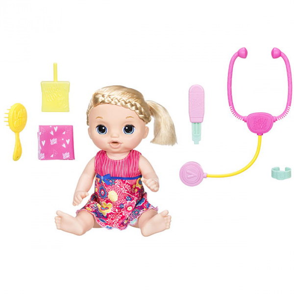 Кукла Hasbro BABY ALIVE Малышка у врача Блондинка с аксессуарами
