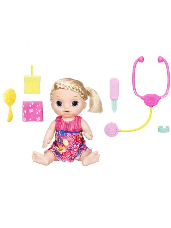 Кукла Hasbro BABY ALIVE Малышка у врача Блондинка с аксессуарами