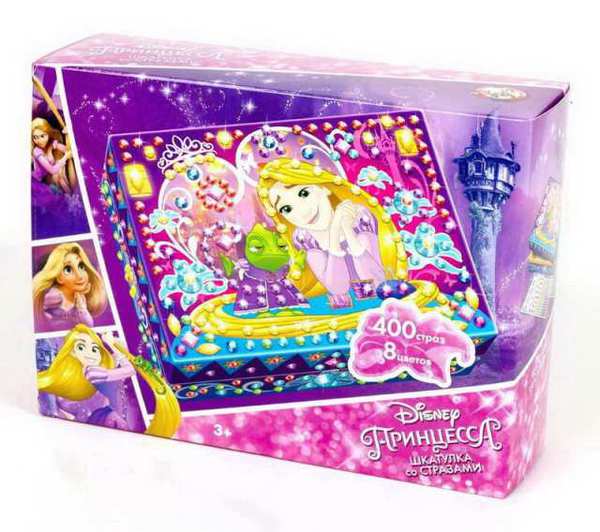 Шкатулка со стразами Рапунцель бол. Дисней