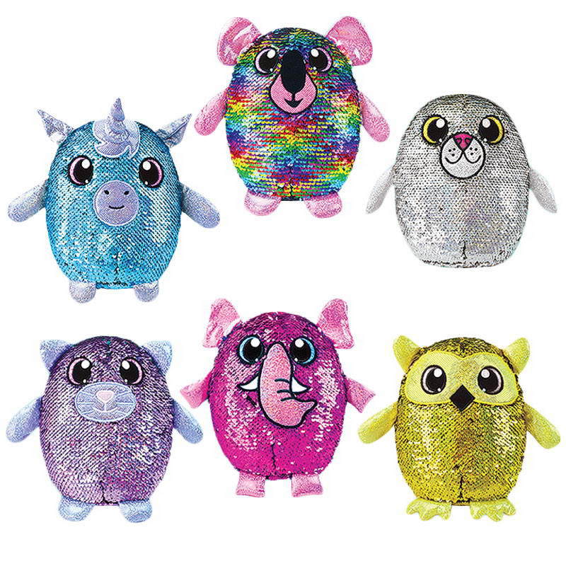 Мягкая игрушка Beverly Hills Teddy Bear Shimmeez (Шиммиз) серия2, плюшевые фигурки животных в пайетках, 20 см, 6 видов