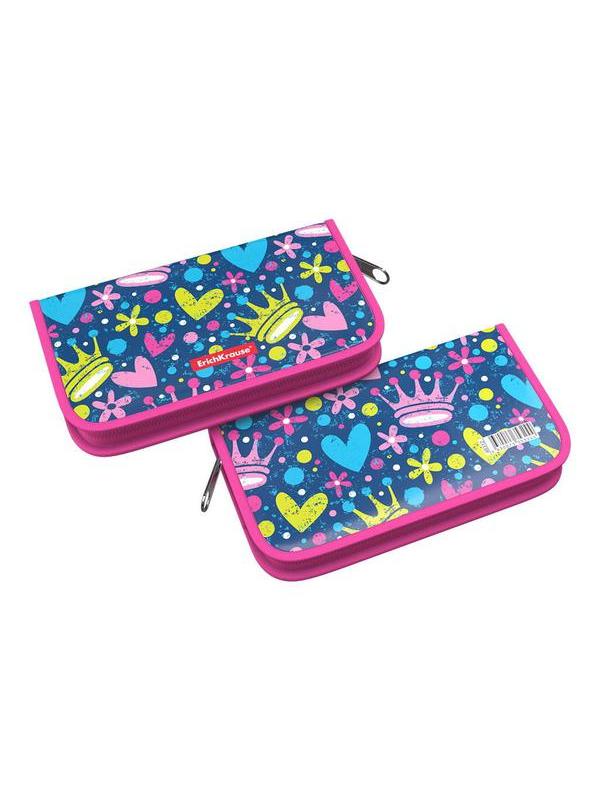 Пенал-книжка ErichKrause110x205x25мм Little Princess пластиковый без наполнения