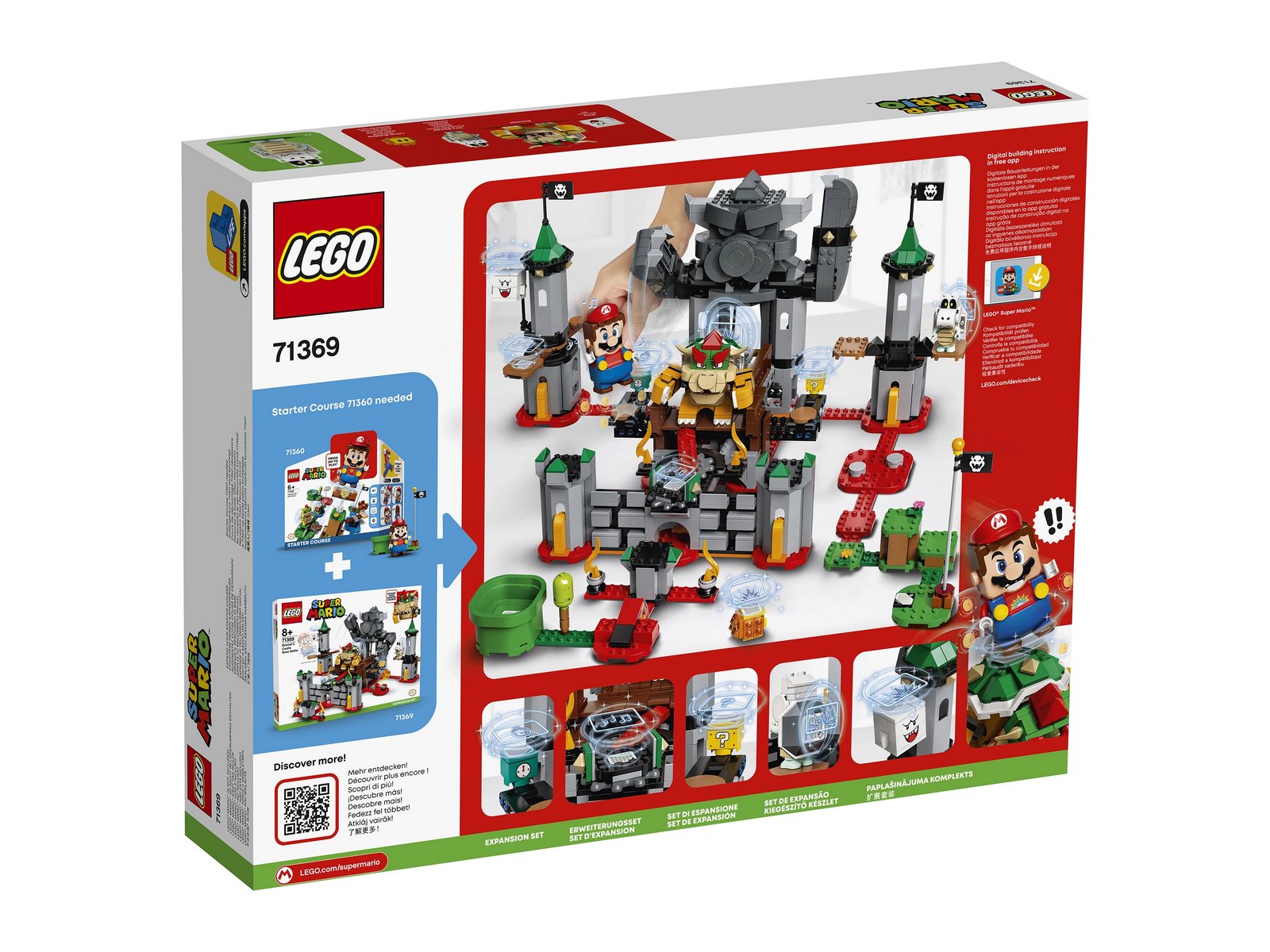 Конструктор LEGO Super Mario «Решающая битва в замке Боузера» Дополнительный набор 71369 / 1010 деталей
